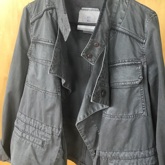 HEI HEI Drawstring Anorak Charcoal Gray