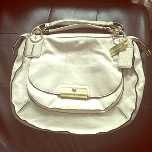COACH off white shoulder bag