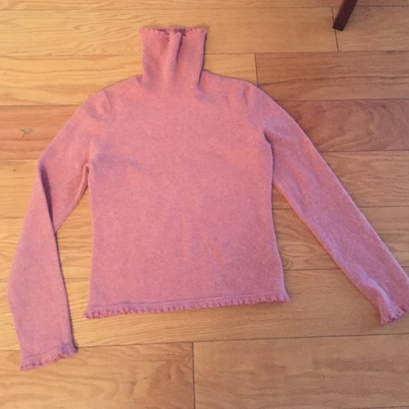 Salmon colored turtleneck sweater. Size small