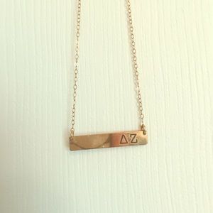 Delta zeta bar necklace