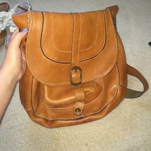 Leather shoulder bag genuine leather