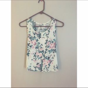 Floral Crop tank top