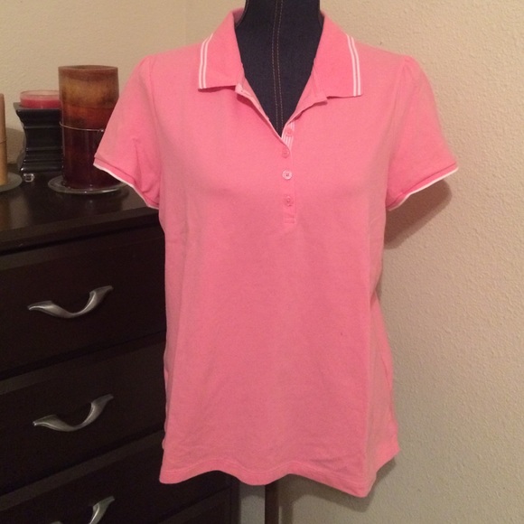 Liz Claiborne pink polo shirt