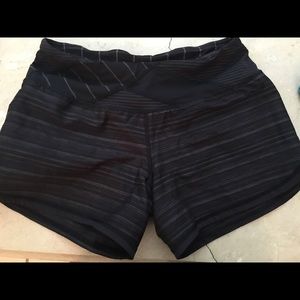 Lululemon black running shorts