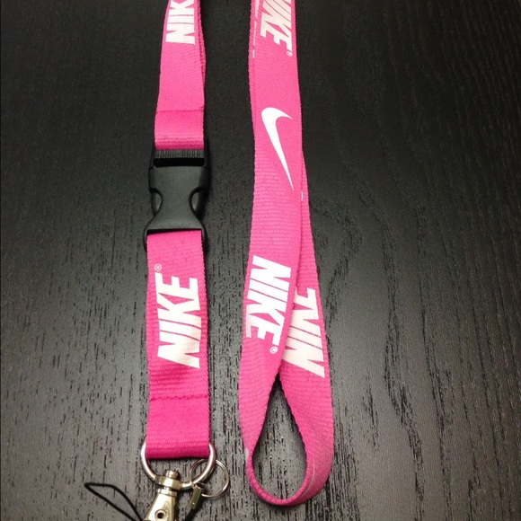 50% off Nike Accessories - Nike lanyard pink with white logo from ... Nike lanyard pink with white logo