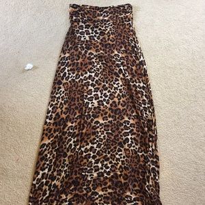Cheetah print maxi skirt