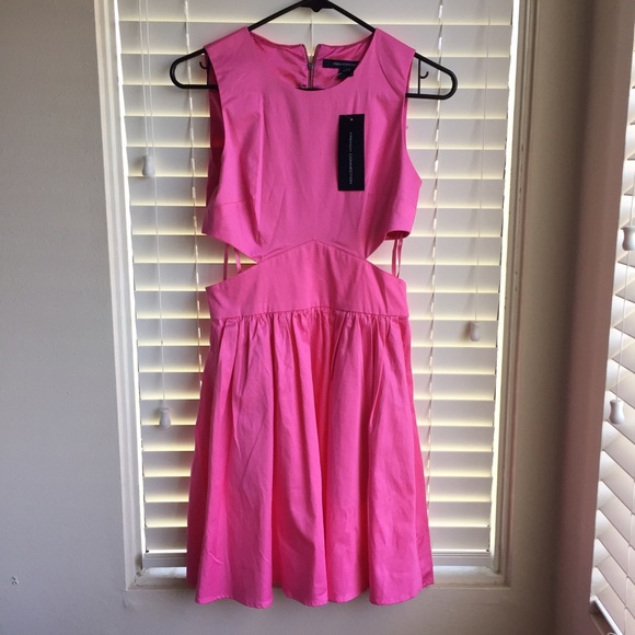 French Connection Cotton Hot Pink Dress