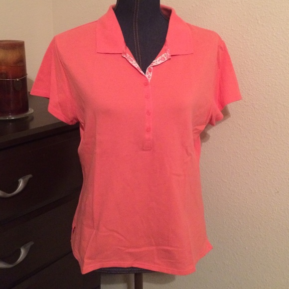 Route 66 coral polo shirt