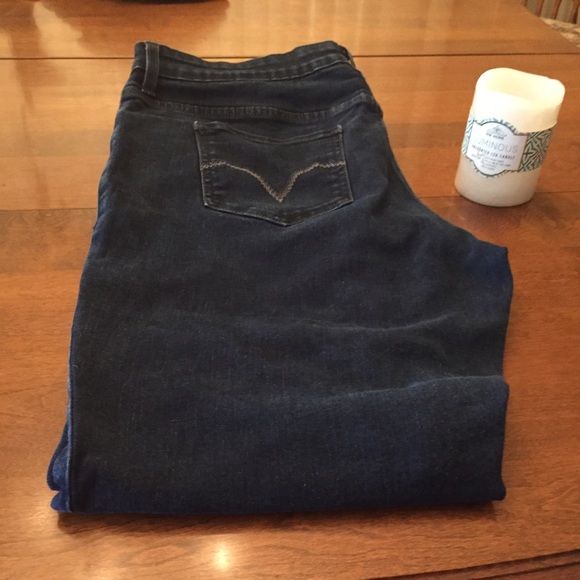 Dark blue jeans;worn few times.