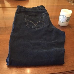 Dark blue jeans;worn few times.