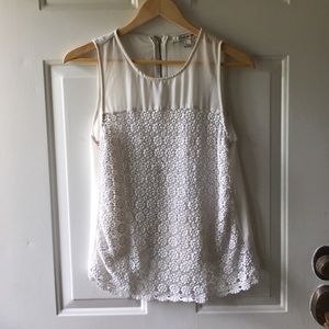 White lace tank