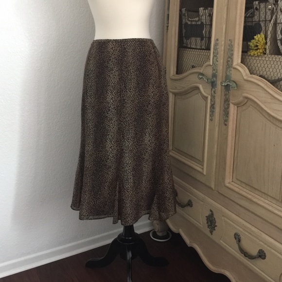Caroline Charles animal print skirt