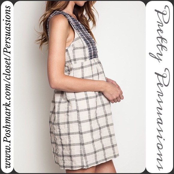LAST ONE‼️ NWT Plaid Sleeveless Baby Doll Dress - Picture 2 of 3