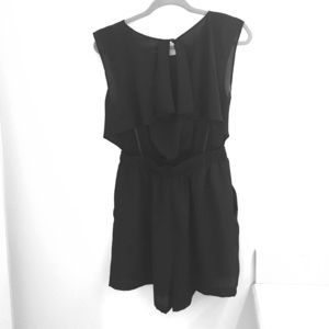 BCBGeneration Backless Black Romper