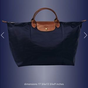 Longchamp Le Pliage navy large travel bag