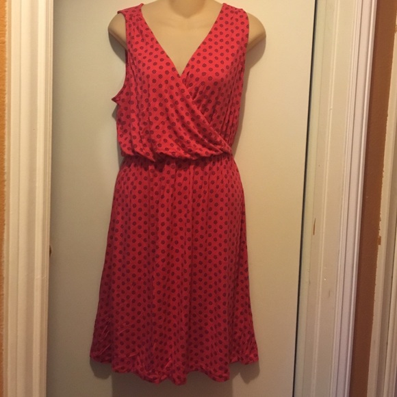 Old Navy coral/blue ~ Medium Dress