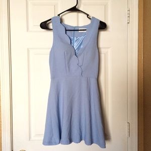 Scalloped Baby Blue Dress
