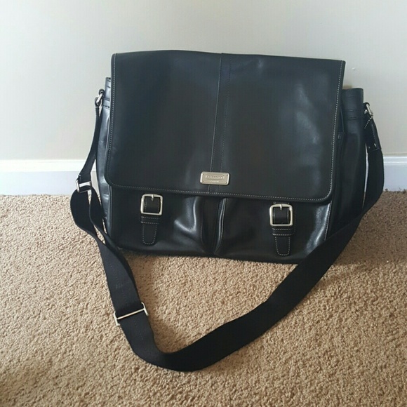 Black Leather Coach Messenger Bag .. Price FIRM