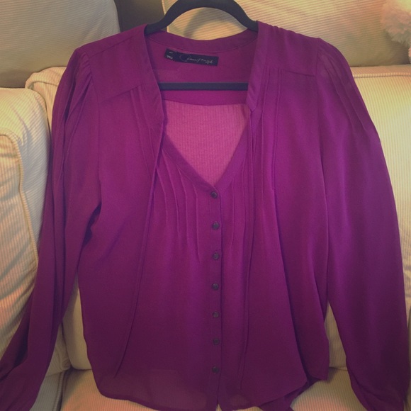 Patterson J. Kincaid Purple Blouse