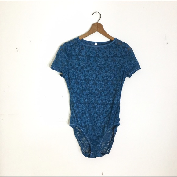 Bare Luxury Tops - Bare Luxury Floral Lace Bodysuit Size Medium