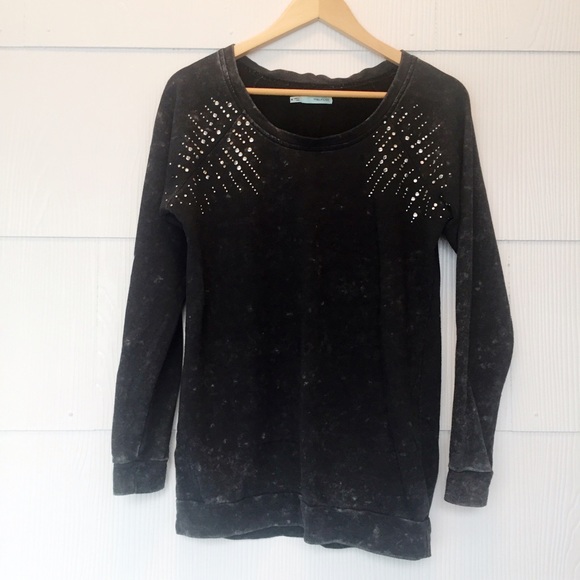 Maurice's Distressed and Gemmed sweatshirt