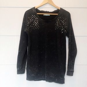 Maurice's Distressed and Gemmed sweatshirt