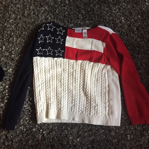 Vintage 90s Americsn Flag Sweater