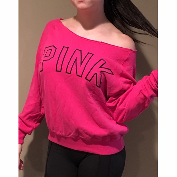 PINK Victoria's Secret Sweaters - PINK Victoria secret crew neck sweat shirt