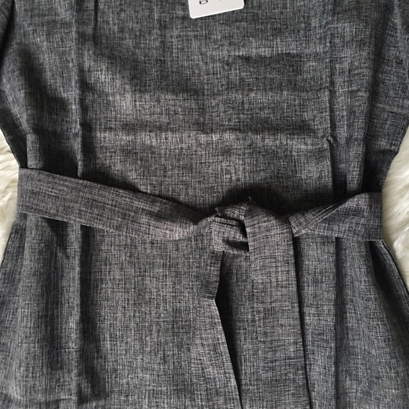 ♦️Shoba Linen Shift Dress, Gray - Picture 4 of 5
