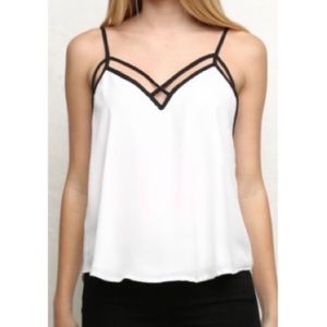 RARE Brandy Melville top with criss cross