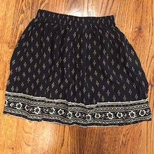 hollister printed skirt