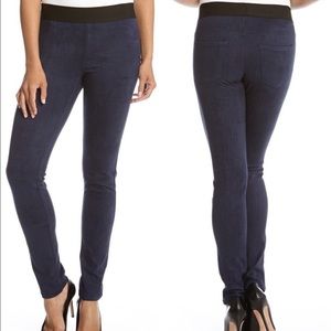 Karen Kane Navy Blue Faux Suede Pants