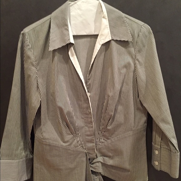 Lafayette 148 New York black & white blouse - Picture 1 of 4
