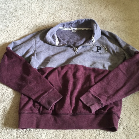 Pink Half Zip Sweatshirt