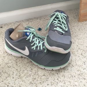 Grey and sea foam Nikes