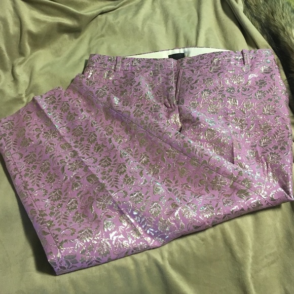 J. Crew NWOT Lavender sparkle/shimmer pants