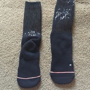 NWOT Stance black glitter socks