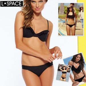 L SPACE FOXY TAB LADIES FULL BIKINI BOTTOM