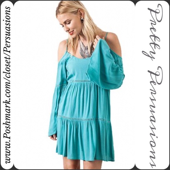 SOLD OUT 🌻Crochet Long Bell Sleeve A-Line Dress - Picture 2 of 4