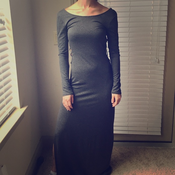 Long sleeve cotton maxi dress