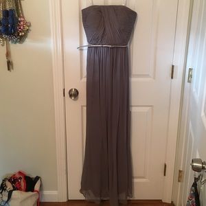 Floor length strapless dress