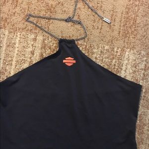 Harley Davidson halter top with chain