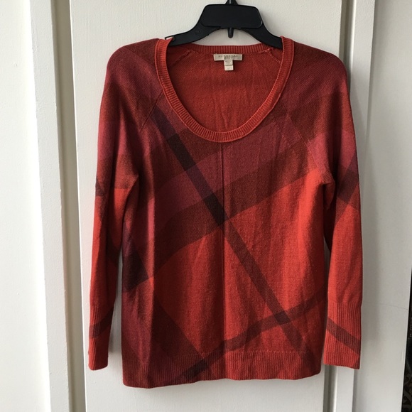 Burberry red checkered sweater