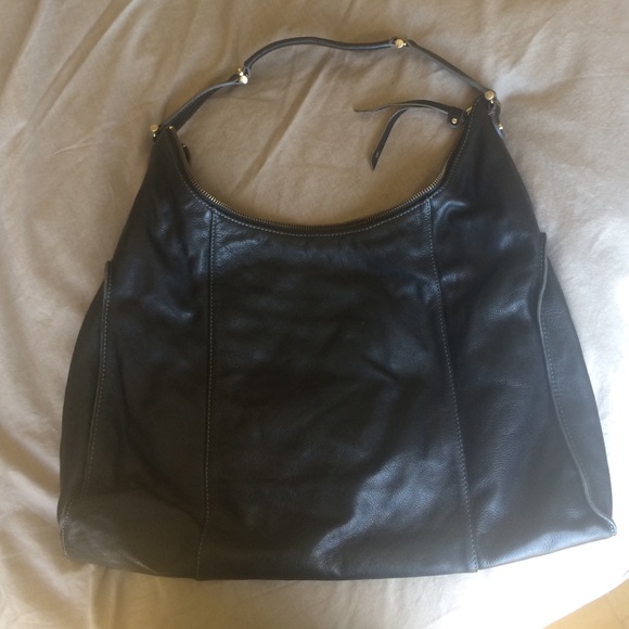 Black leather purse