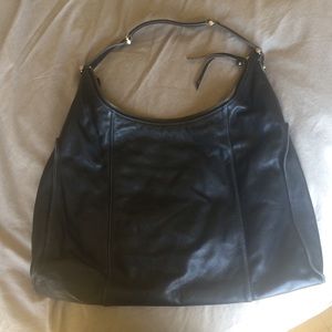 Black leather purse