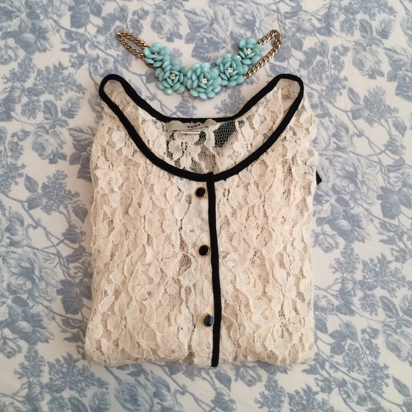 Sheer lace cardigan