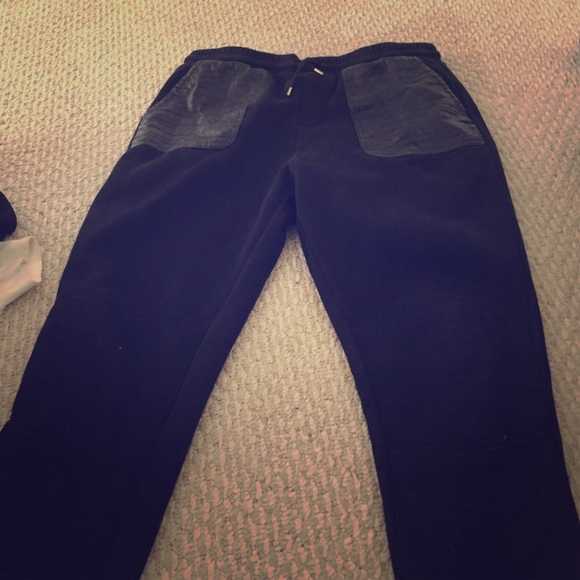 Leather sweatpants jogger women's medium snakeskin