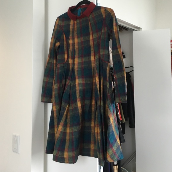 Checkered long sleeve dress like no other