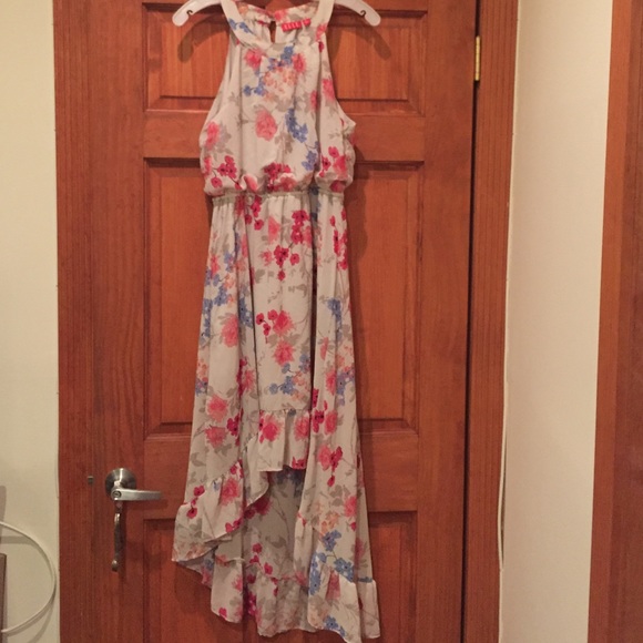 Floral print high low dress