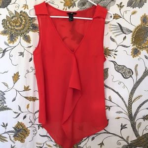 H&M sheer red blouse H&M sheer red blouse